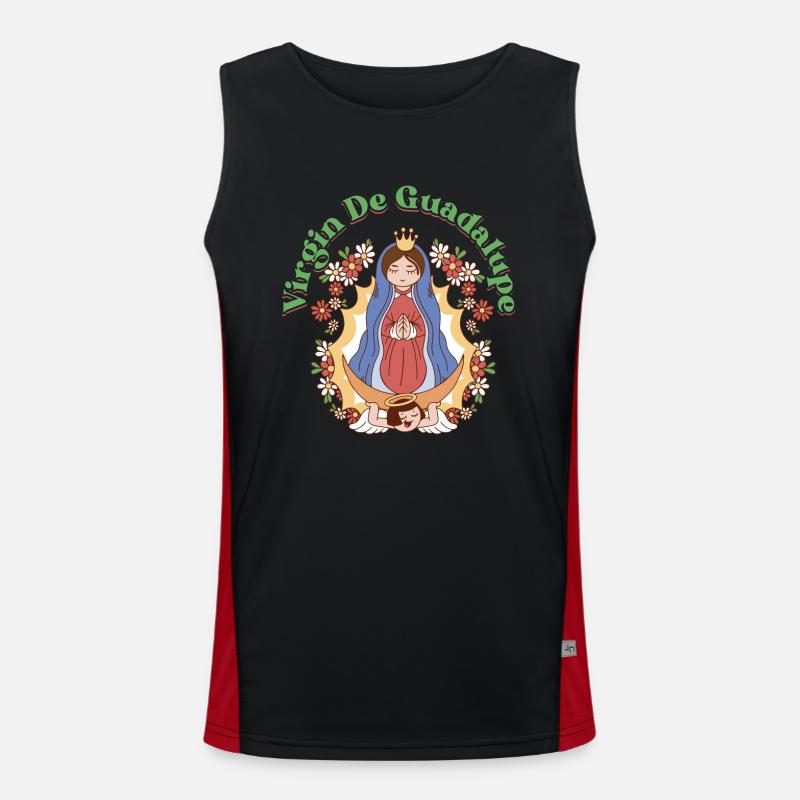 Virgin De Guadalupe Men's Functional Contrast Tank Top 
