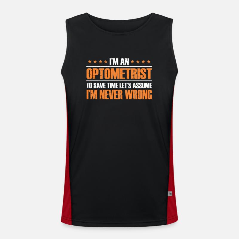 Optiker Geschenk Optometrie Funktionelles Kontrast-Tank Top für Männer 