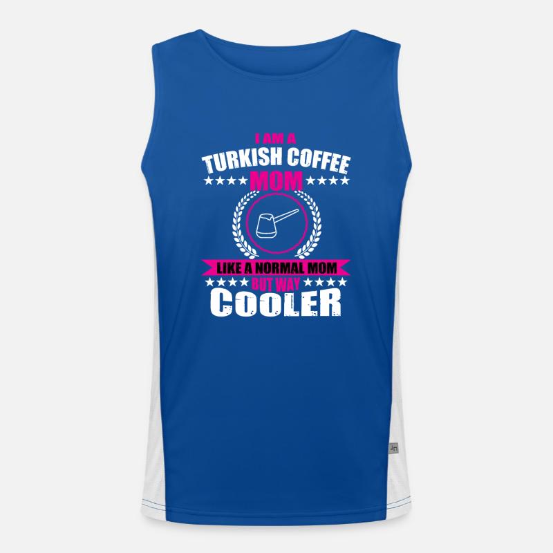 Türkisches Kaffee-mutter-kostüm Zum Muttertag Funktionelles Kontrast-Tank Top für Männer 