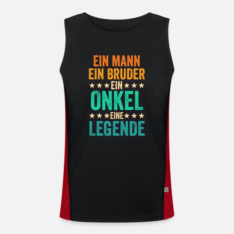 Eine Bruder Eine Onkel Eine Legende Funktionelles Kontrast-Tank Top für Männer 