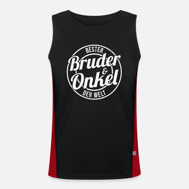 Eine Bruder Eine Onkel Eine Legende Funktionelles Kontrast-Tank Top für Männer 