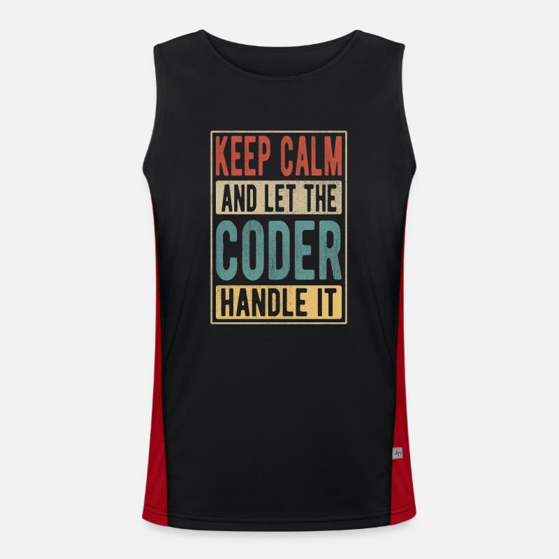 Coder Retro Gift Men's Functional Contrast Tank Top 
