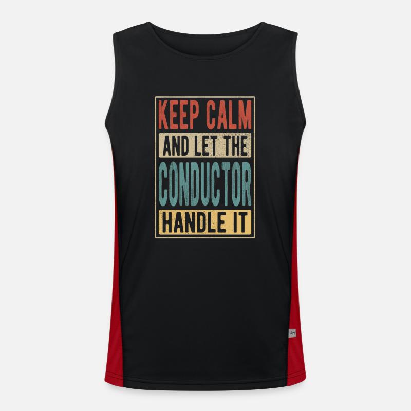 Dirigent Retro Geschenk Funktionelles Kontrast-Tank Top für Männer 