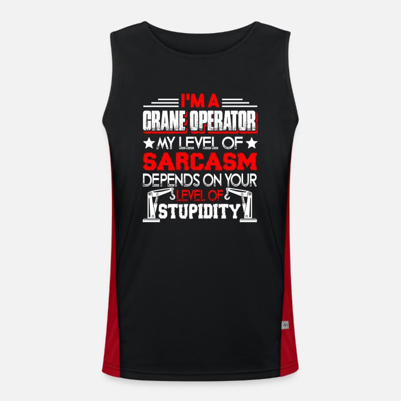 Crane Operator I'm A Crane Operator Men's Functional Contrast Tank Top 