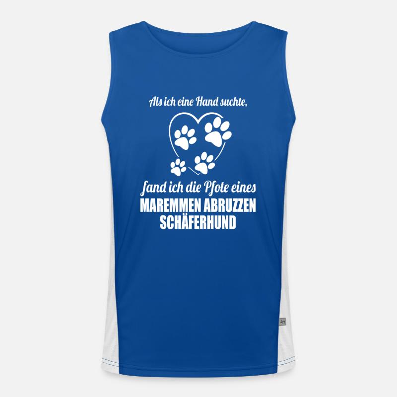 Hand & Pfote - Spruch - Abruzzen Schäferhund Funktionelles Kontrast-Tank Top für Männer 