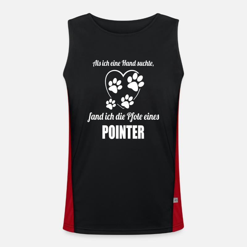Hand & Pfote - Spruch - Pointer Funktionelles Kontrast-Tank Top für Männer 