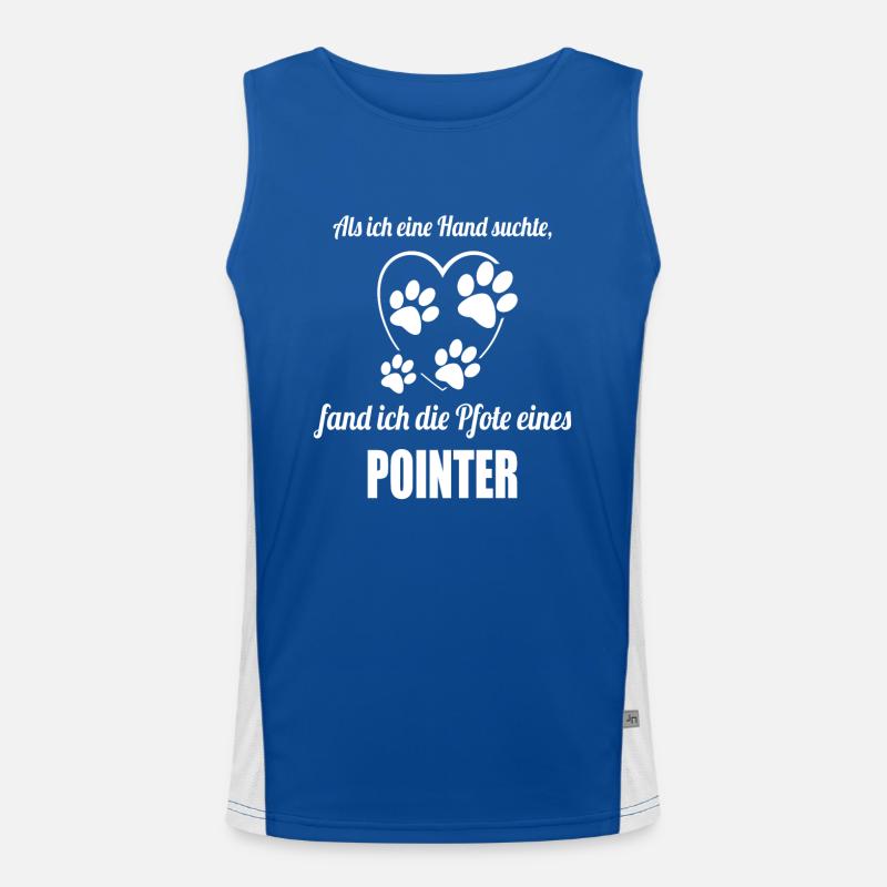 Hand & Pfote - Spruch - Pointer Funktionelles Kontrast-Tank Top für Männer 