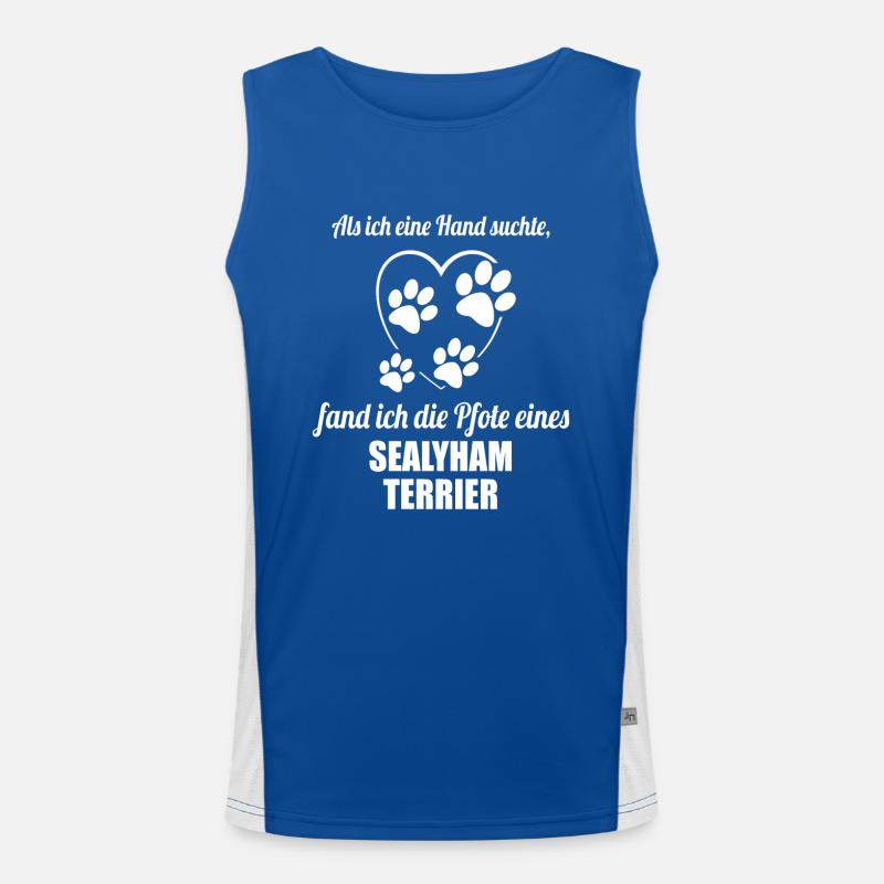 Hand & Pfote - Spruch - Sealyham Terrier Funktionelles Kontrast-Tank Top für Männer 