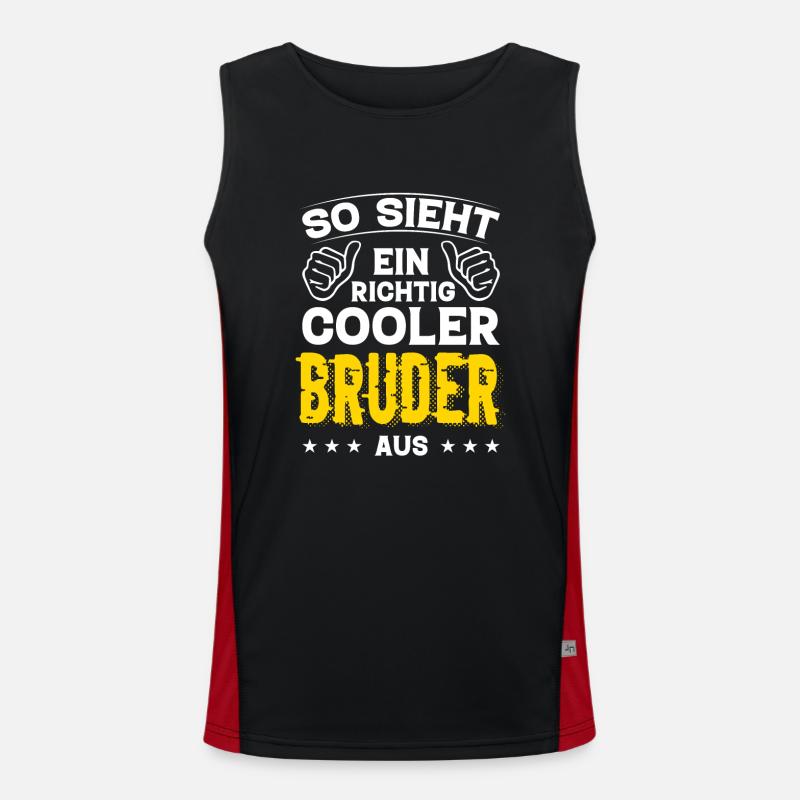 Bruder Bruder Geburtstag Bruder Sprüche Bester Funktionelles Kontrast-Tank Top für Männer 