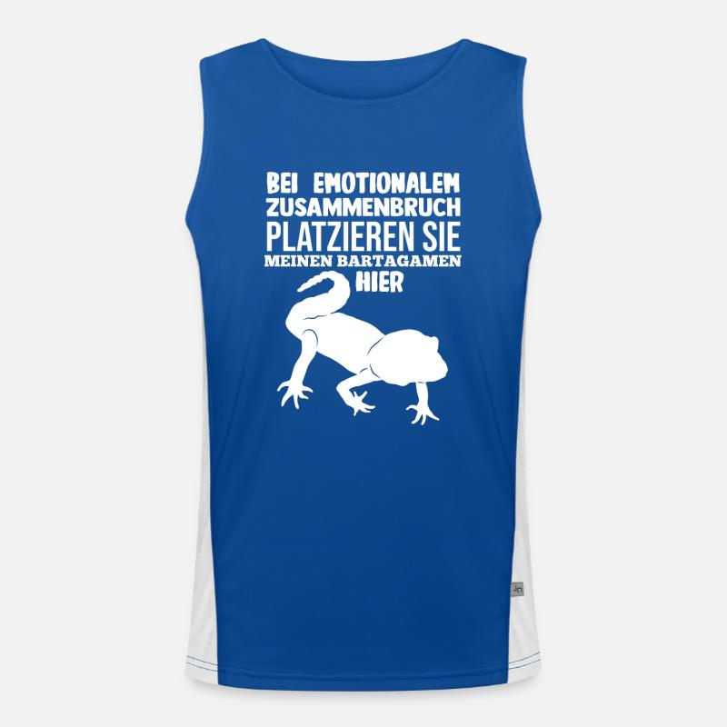 Reptilien Bartagame Bartagamen Funktionelles Kontrast-Tank Top für Männer 