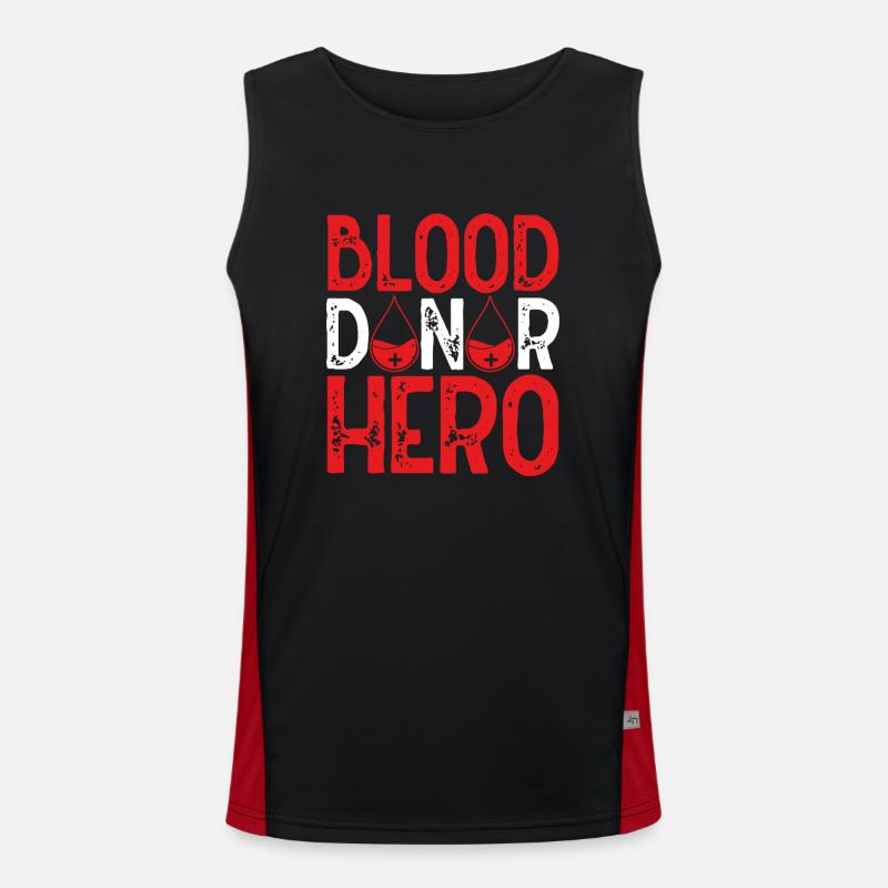 Blutspender-held Funktionelles Kontrast-Tank Top für Männer 