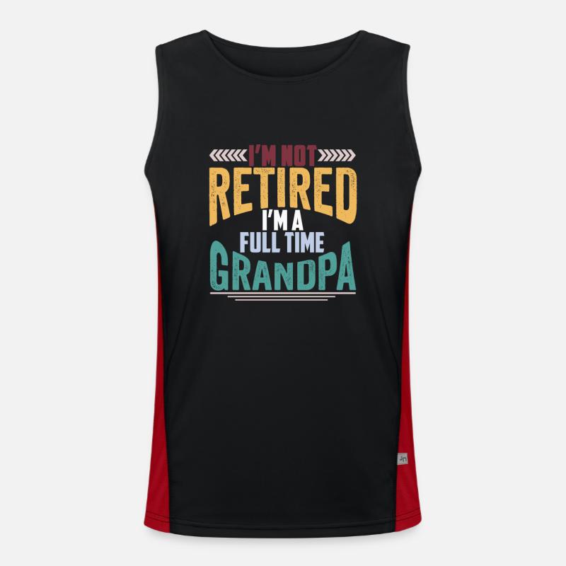Bin Nicht Im Ruhestand Ich Bin Ein Vollzeit Opa Funktionelles Kontrast-Tank Top für Männer 