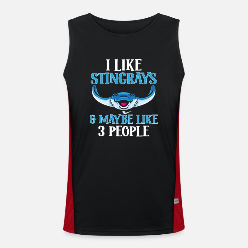 Stachelrochen Mantarochen Ozean Rochen Funktionelles Kontrast-Tank Top für Männer 