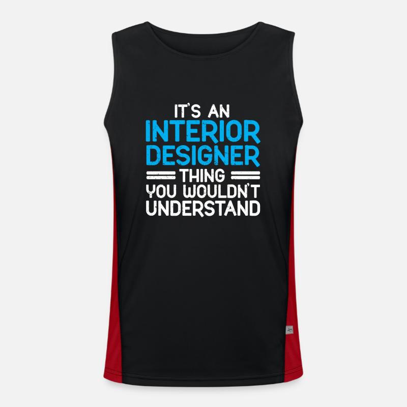Interior Designer Gift Interior Decoration Designer Men's Functional Contrast Tank Top 