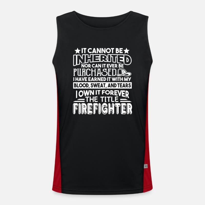 Firefighter Forever The Title Firefighter Men's Functional Contrast Tank Top 