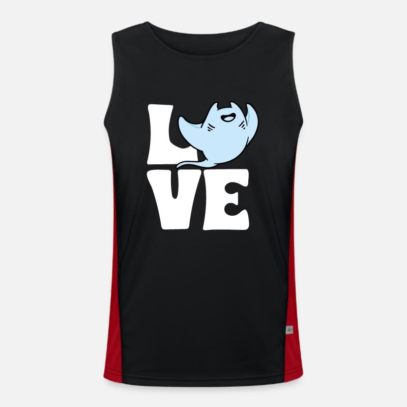 Stachelrochen Mantarochen Ozean Rochen Funktionelles Kontrast-Tank Top für Männer 