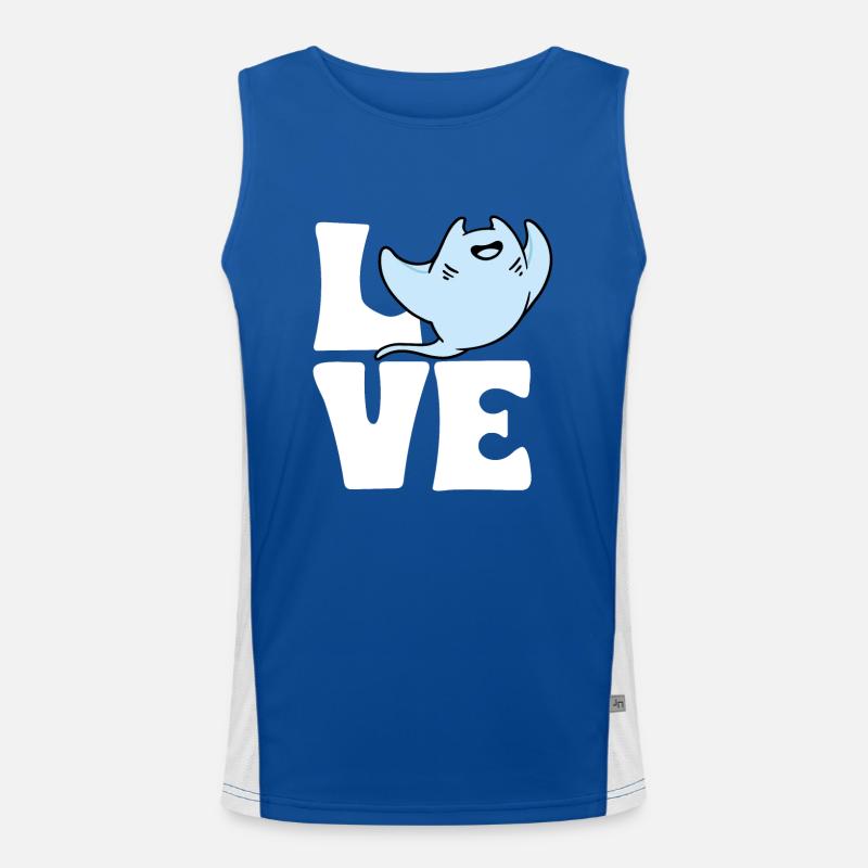 Stachelrochen Mantarochen Ozean Rochen Funktionelles Kontrast-Tank Top für Männer 