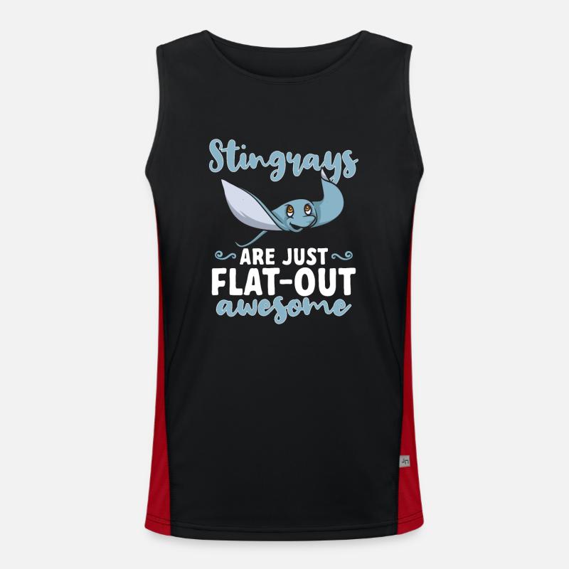 Stachelrochen Mantarochen Ozean Rochen Funktionelles Kontrast-Tank Top für Männer 