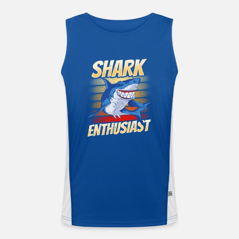 Amateur de requins Dent de requin Requin Requin Plongée Requins Débardeur respirant contrasté Homme 