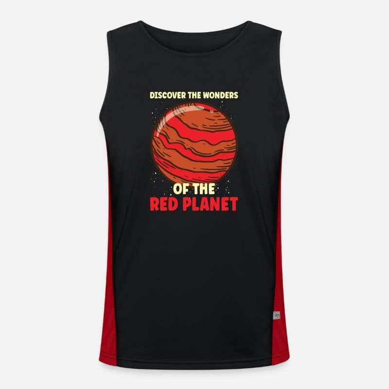 Mars Explore Astronaut Astronomy Solar System Funktionelles Kontrast-Tank Top für Männer 
