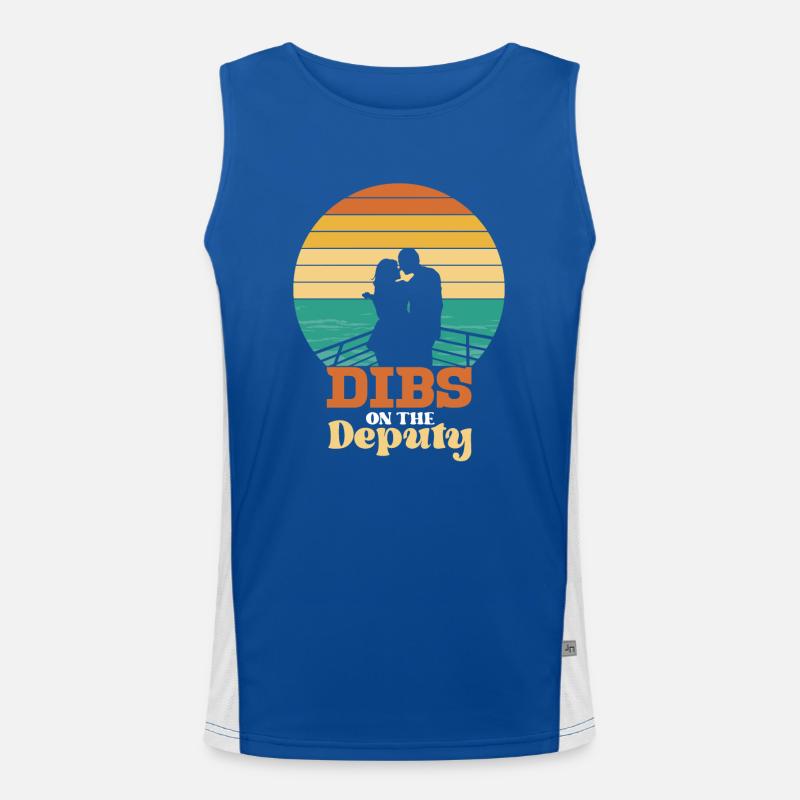 Dibs On The Deputy Men's Functional Contrast Tank Top 