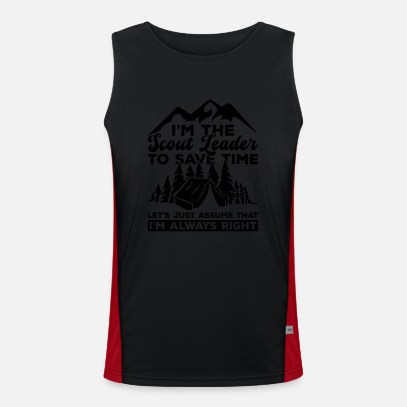 Scout Leader Design Für Einen Scoutmaster Oder Funktionelles Kontrast-Tank Top für Männer 