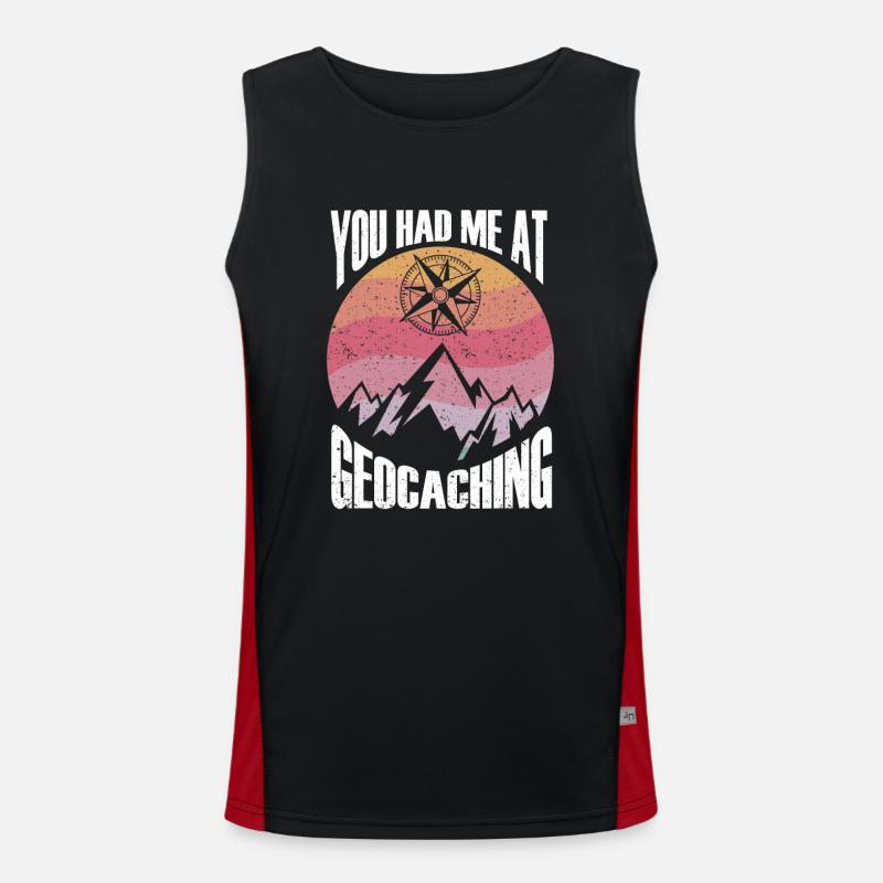 Geocaching Gift Geocacher Geocache Men's Functional Contrast Tank Top 