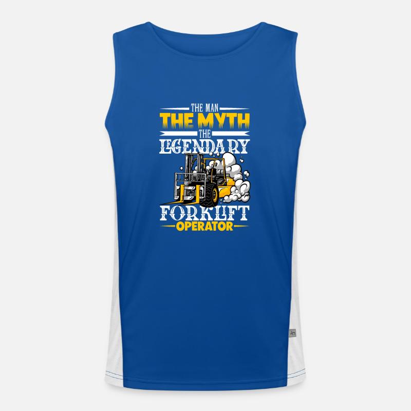 Forklift Driver Warehouse Forklift Men's Functional Contrast Tank Top 