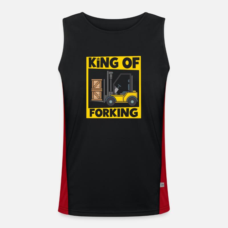 Forklift Driver Warehouse Forklift Men's Functional Contrast Tank Top 