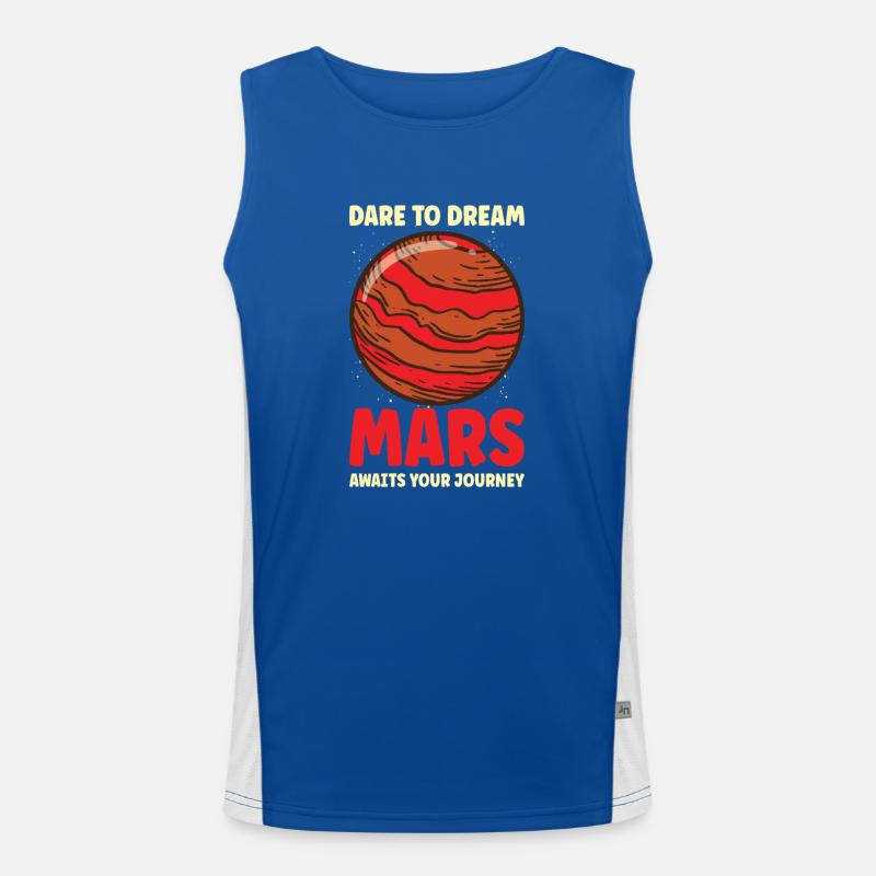 Mars Explore Astronaut Astronomy Solar System Funktionelles Kontrast-Tank Top für Männer 