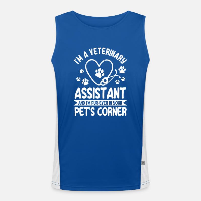 Veterinary assistant Men's Functional Contrast Tank Top 