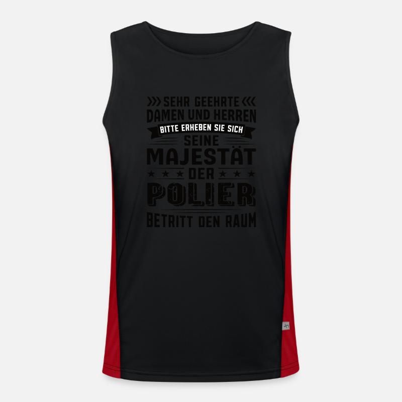 Polier Geburtstag Polier Sprüche Polier Geschenke Funktionelles Kontrast-Tank Top für Männer 