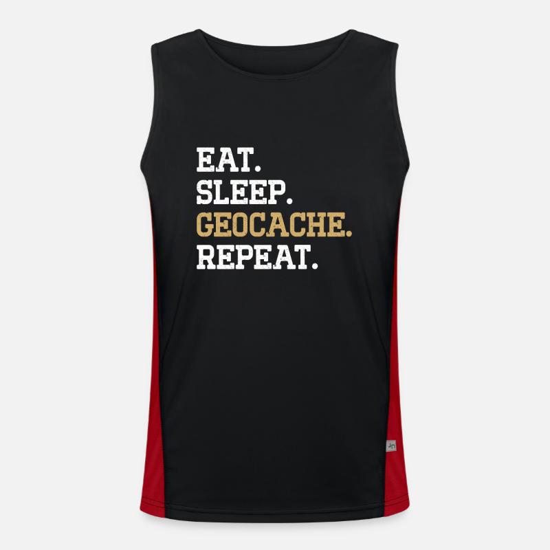 Geocaching Gift Geocacher Geocache Men's Functional Contrast Tank Top 