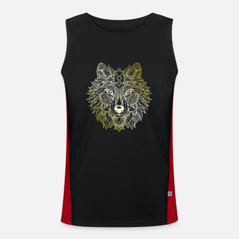 Wolf Mandala or Débardeur respirant contrasté Homme 