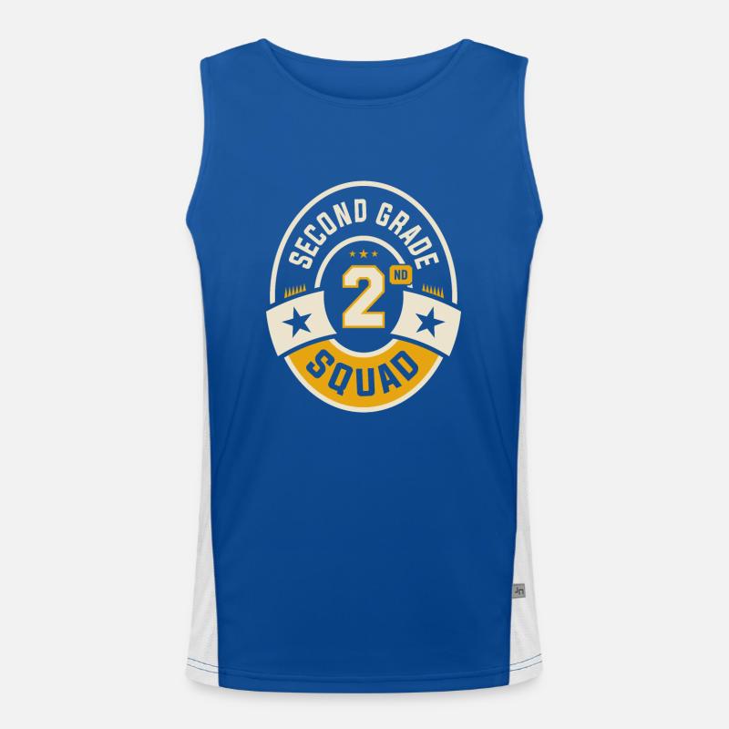 Second 2nd Grade Squad Team Back To School Men's Functional Contrast Tank Top 