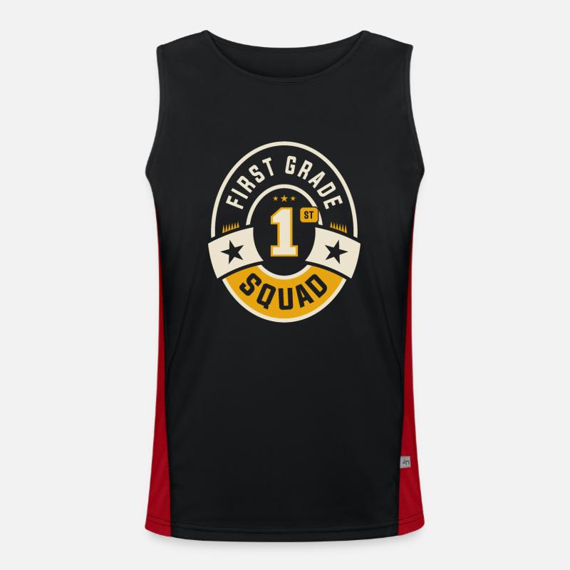 First 1st Grade Squad Team Back To School Men's Functional Contrast Tank Top 