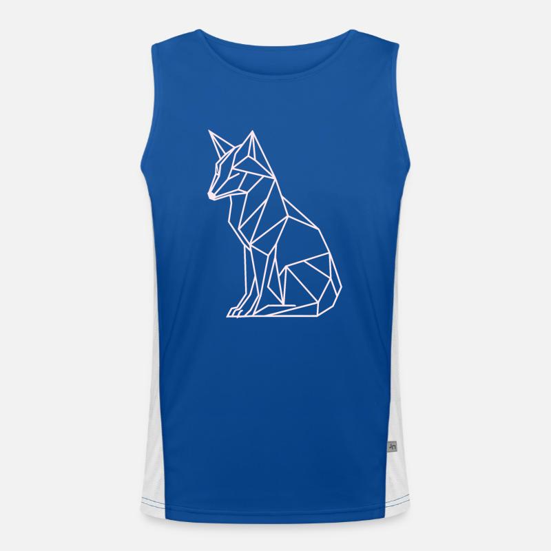 Lineart Eisbär Funktionelles Kontrast-Tank Top für Männer 