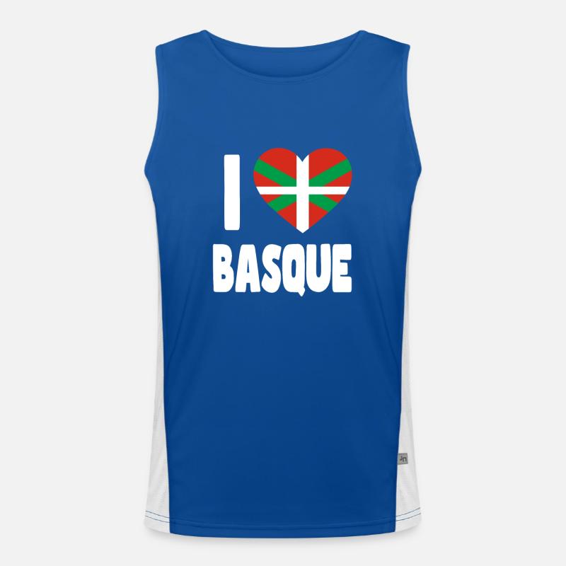 Basque Country Basque Flag Men's Functional Contrast Tank Top 
