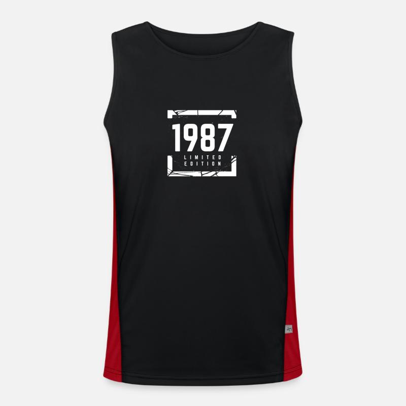 1987 Limitierte Auflage Funktionelles Kontrast-Tank Top für Männer 