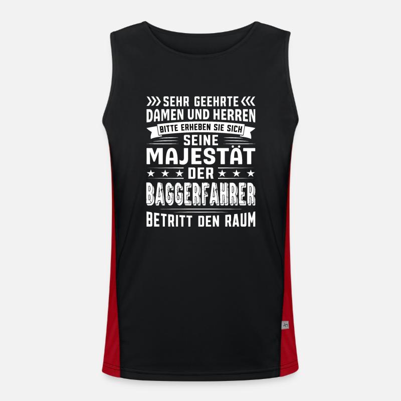 Baggerfahrer Geburtstag Baggerfahrer Sprüche Funktionelles Kontrast-Tank Top für Männer 