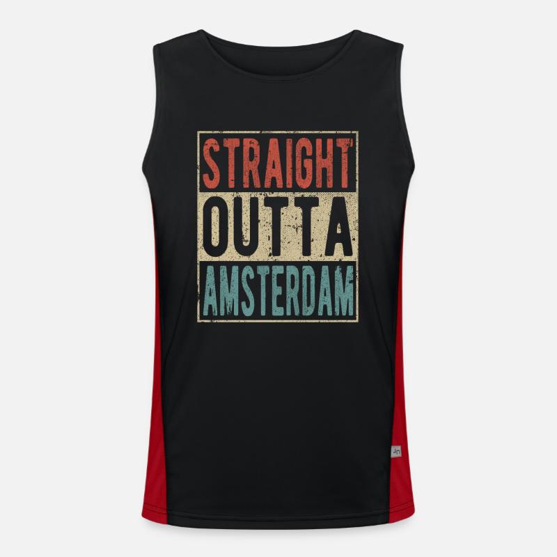 Straight Outta Amsterdam Men's Functional Contrast Tank Top 