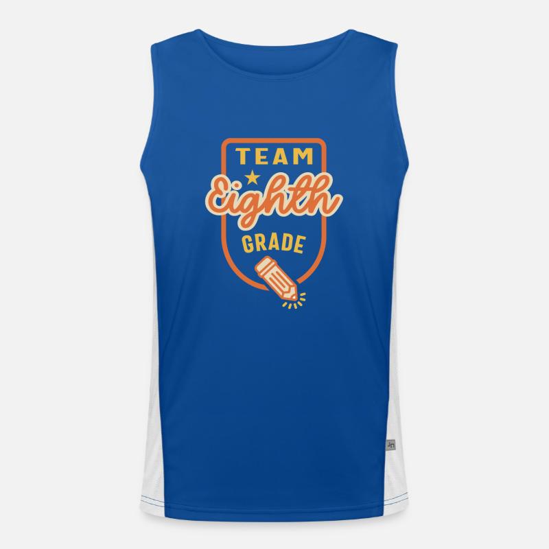 Team Eighth Grade Teacher Student Back to School Men's Functional Contrast Tank Top 