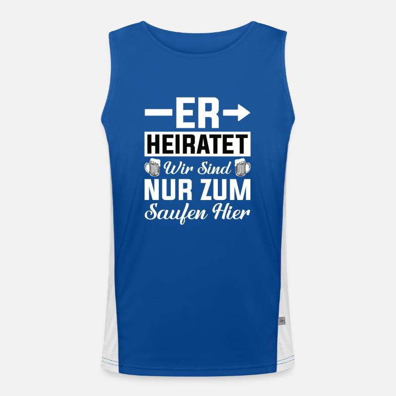 Junggesellenabschied Mann Funktionelles Kontrast-Tank Top für Männer 