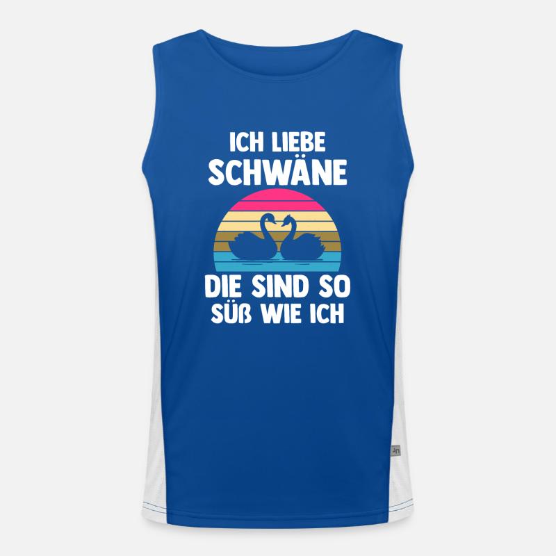 Schwan Funktionelles Kontrast-Tank Top für Männer 