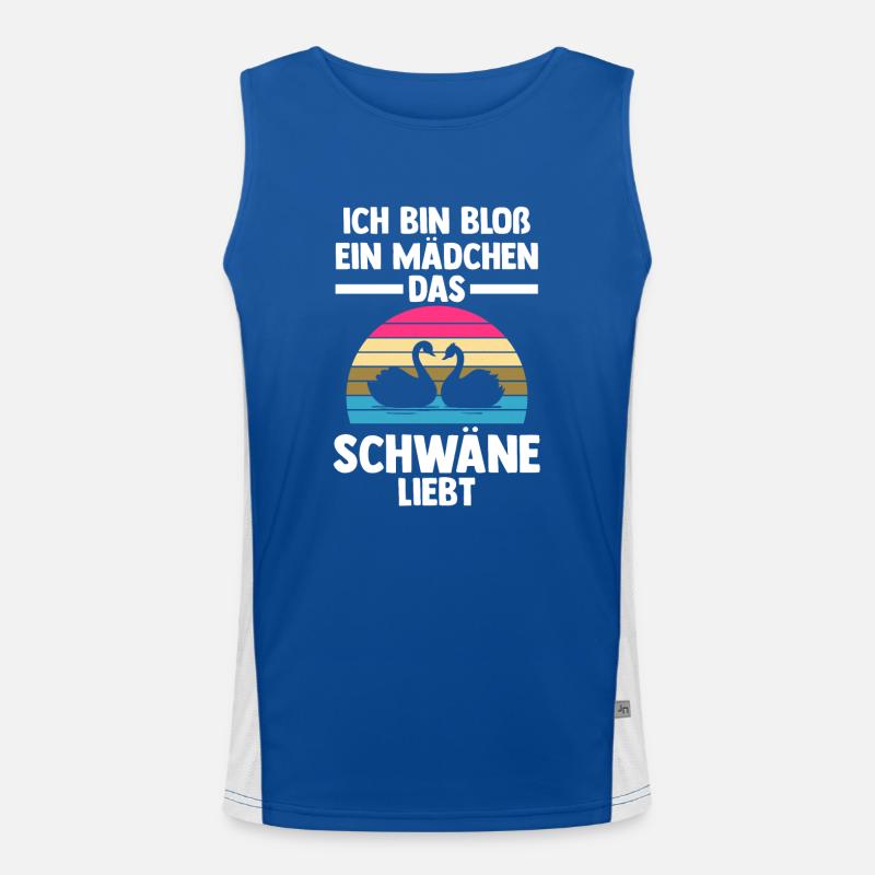 Schwan Funktionelles Kontrast-Tank Top für Männer 