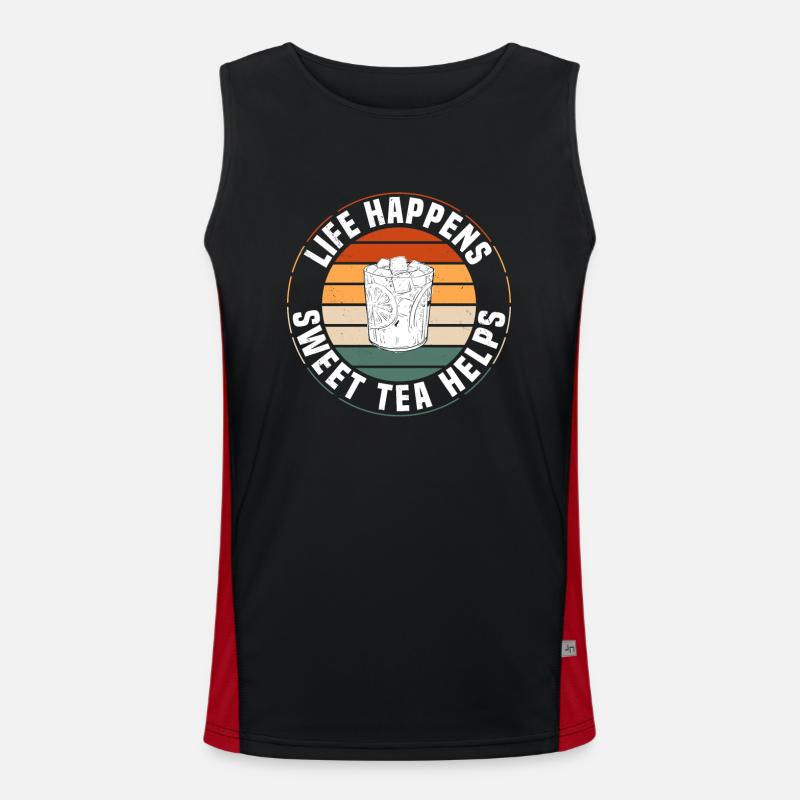 Great Sweet Tea Saying Men's Functional Contrast Tank Top 