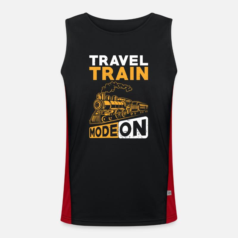 Zugreise Reise Funktionelles Kontrast-Tank Top für Männer 