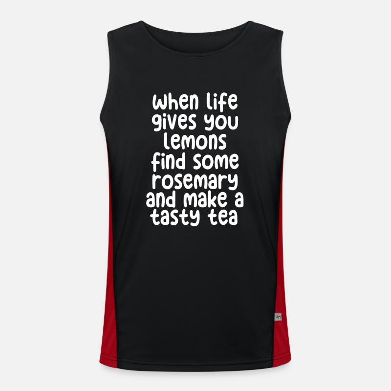 Cute herb lover saying love herbs Men's Functional Contrast Tank Top 