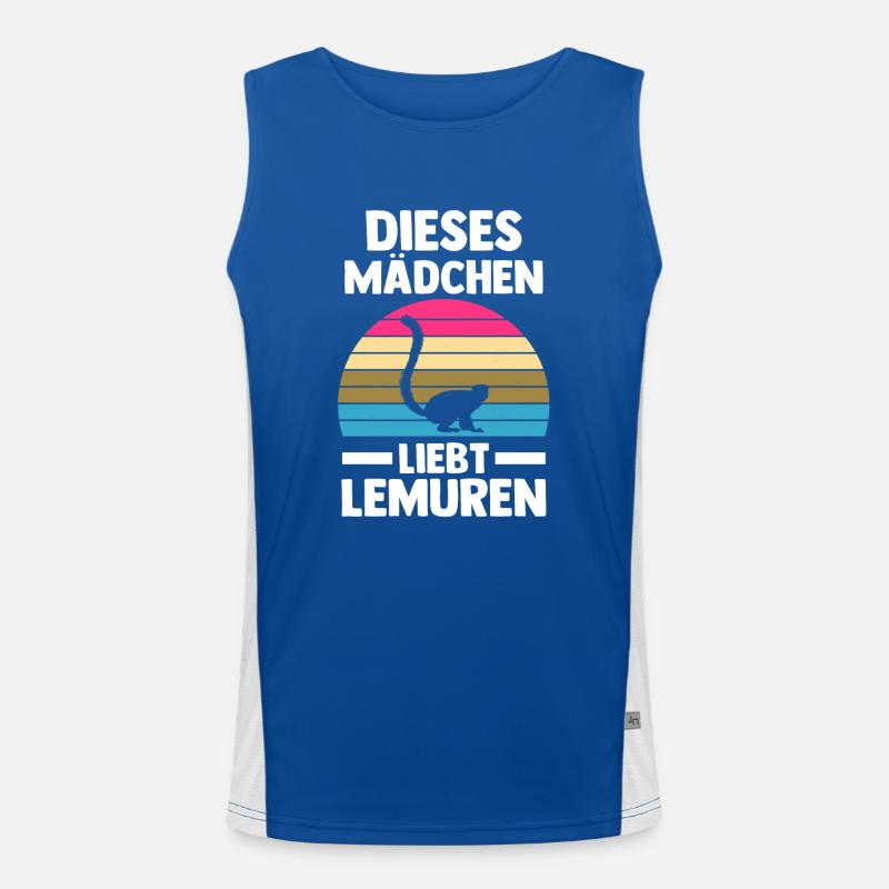 Lemur Funktionelles Kontrast-Tank Top für Männer 
