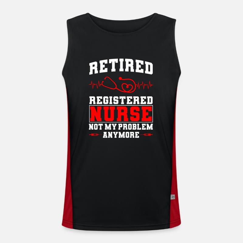 Pensionierte Krankenschwester Geschenk Funktionelles Kontrast-Tank Top für Männer 